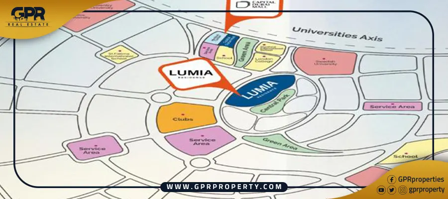 موقع لوميا ريزيدنس العاصمة الإدارية Lumia Residence New Capital