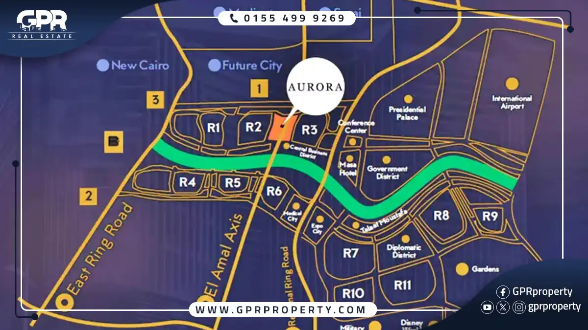 تفاصيل مول ارورا العاصمة الإدارية الجديدة Aurora Mall New Capital اسعار ومساحات