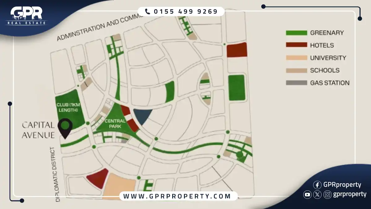 كابيتال أفينيو العاصمة الإدارية Capital Avenue بمقدم 10% فقط