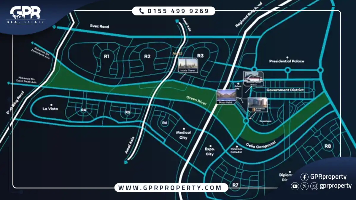 مول اي بيزنس بارك العاصمة الإدارية I Business Park بمقدم 10%