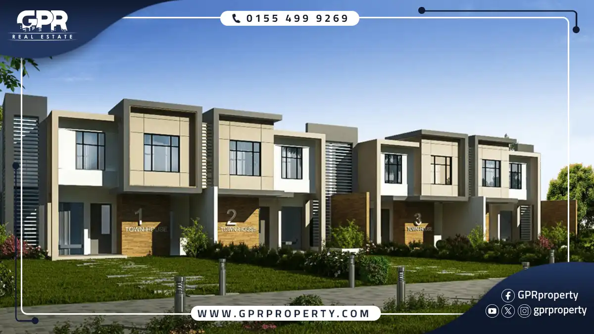 Twin house for sale in Crescent Walk Compound New Cairo with a Space 244 sq and a down payment of 12%