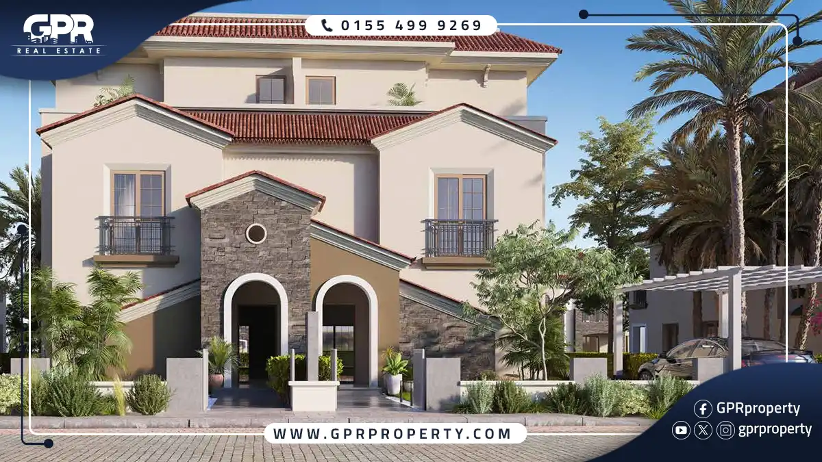 Standalone villa for sale in Crescent Walk Compound New Cairo with a Space 372 sq and a down payment of 12%