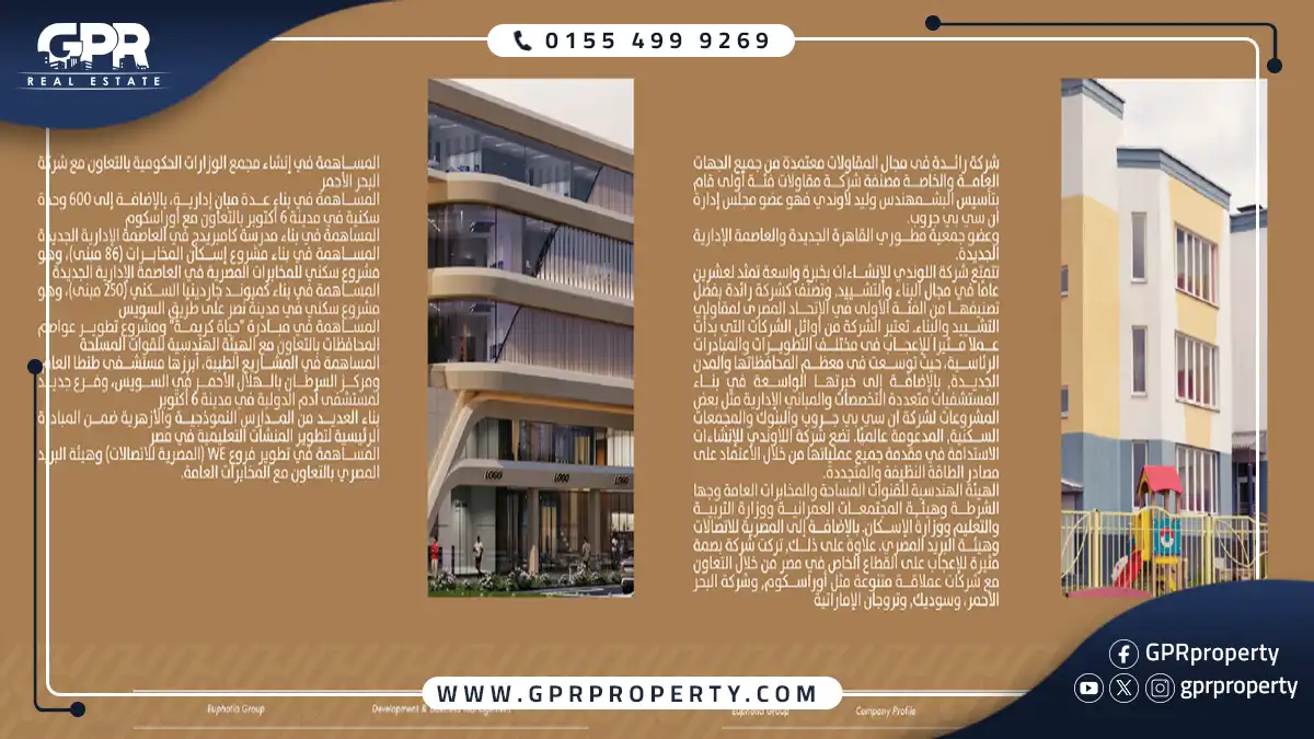 الأماكن القريبة من مشروع اوفوريا ايكون العاصمة الإدارية