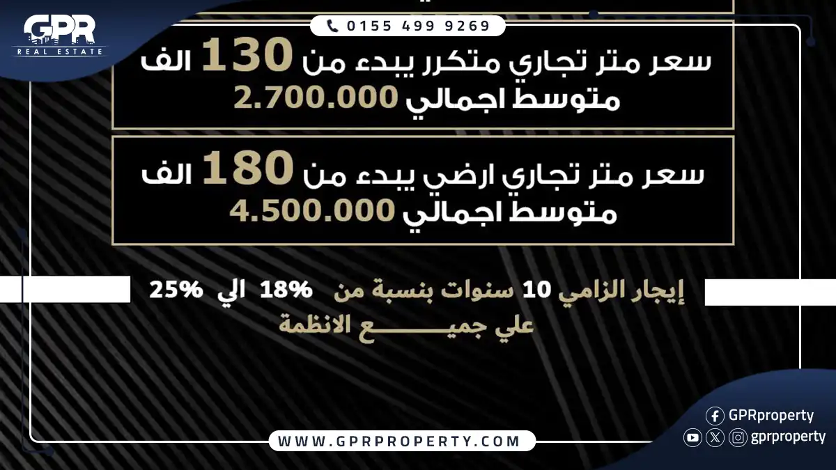 مول سيركل العاصمة الإدارية Circle Mall بمقدم 2%