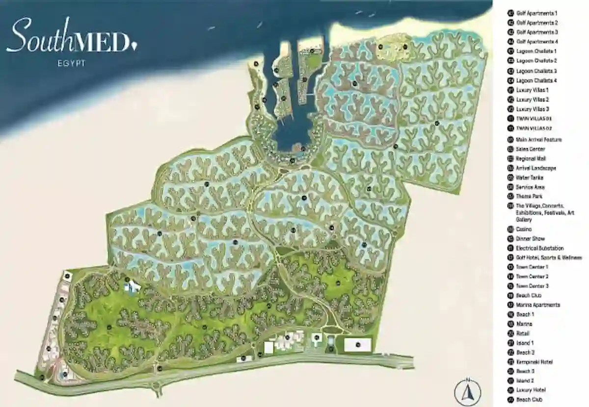 ساوث ميد الساحل الشمالي South Med | أسعار 2025